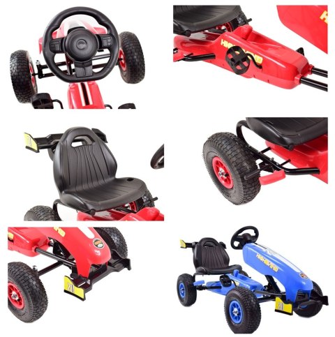 NAJNOWSZY GOKART NA PEDAŁY, KOŁA POMPOWANE, HAMULCE/G202 NAJNOWSZY GOKART NA PEDAŁY, KOŁA POMPOWANE, HAMULCE/G202