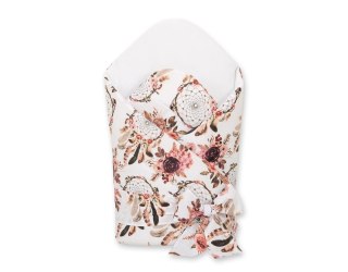 Rożek dla niemowląt z wiązaniem 2w1 usztywniany i miękki - łapacze snów kwiatowe