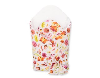 Rożek dla niemowląt z wiązaniem 2w1 usztywniany i miękki - lisek w wianku