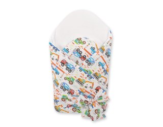 Rożek dla niemowląt z wiązaniem 2w1 usztywniany i miękki - plac budowy