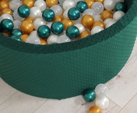 Suchy basen minky H-40 cm z piłkami 200szt.- zieleń butelkowa Suchy basen minky H-40 cm z piłkami 200szt.- zieleń butelkowa
