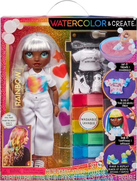 507734-EUC Rainbow High WaterColor & Create - green eyes