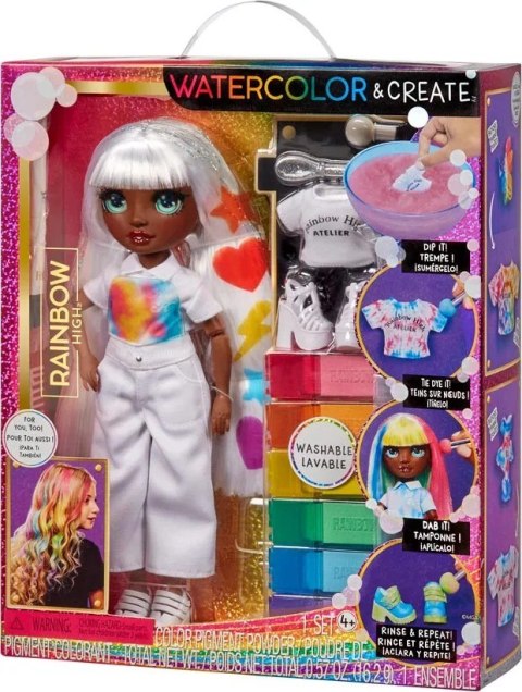 507734-EUC Rainbow High WaterColor & Create - green eyes