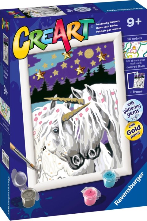 CreArt Zakochane Jednorożce Malowanie Po Numerach Ravensburger 23710 CreArt Zakochane Jednorożce Malowanie Po Numerach Ravensburger 23710