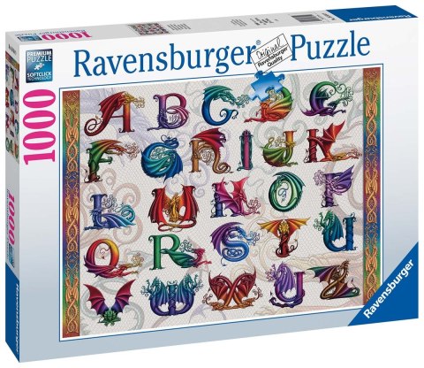 Ravensburger Puzzle 2D 1000 elementów: Alfabet smoków 16814 Ravensburger Puzzle 2D 1000 elementów: Alfabet smoków 16814