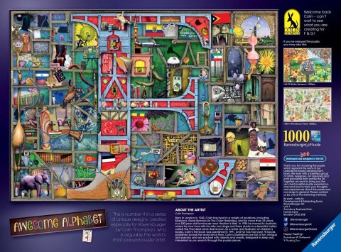 Ravensburger Puzzle 2D 1000 elementów: Niesamowity alfabet E & F 16420 Ravensburger Puzzle 2D 1000 elementów: Niesamowity alfabet E & F 16420