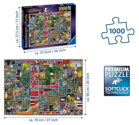 Ravensburger Puzzle 2D 1000 elementów: Niesamowity alfabet E & F 16420 Ravensburger Puzzle 2D 1000 elementów: Niesamowity alfabet E & F 16420