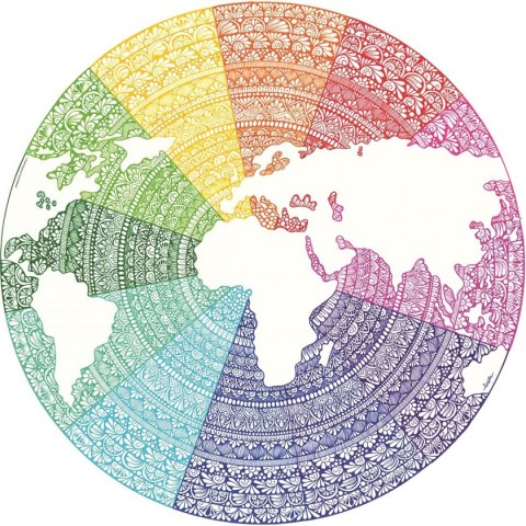 Ravensburger Puzzle 2D: Paleta kolorów. Mandala 500 elementów 17168 Ravensburger Puzzle 2D: Paleta kolorów. Mandala 500 elementów 17168