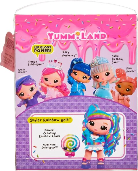 Yummiland Large Doll + Lip Gloss Pet- Rainbow (Skyler Rainbow Belt) 121022