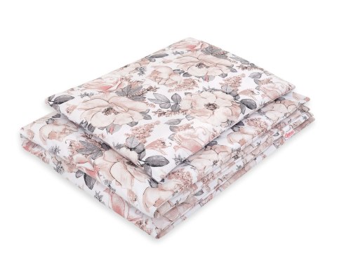Pościel dla dzieci 2-częściowa bawełniana 135x100 cm- róże sepia Pościel dla dzieci 2-częściowa bawełniana 135x100 cm- róże sepia
