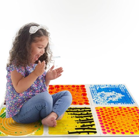 TULLO 701 Ścieżka sensoryczna - sensoryczne płytki z cieczą fakturowe 4 szt.