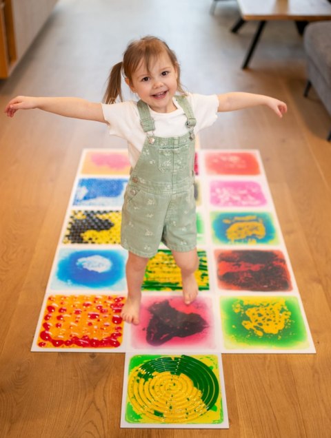 TULLO 703 Ścieżka sensoryczna - sensoryczne płytki z cieczą 30 cm 4 szt.